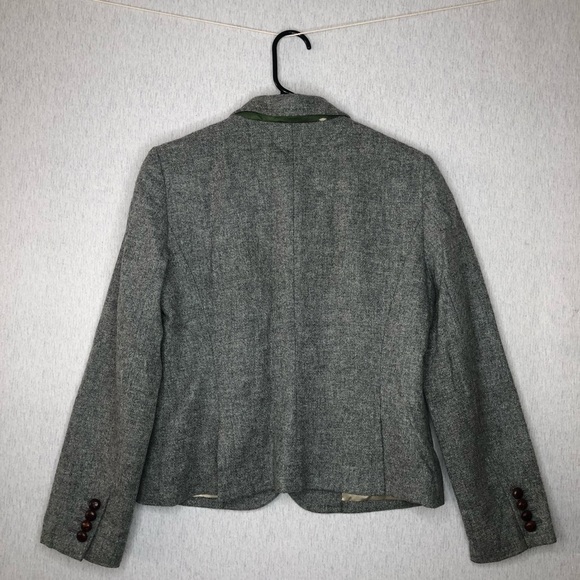 J Crew Robert Noble Scotland 100% Wool Blazer Women's Gray Rare Find Vintage - Picture 10 of 15